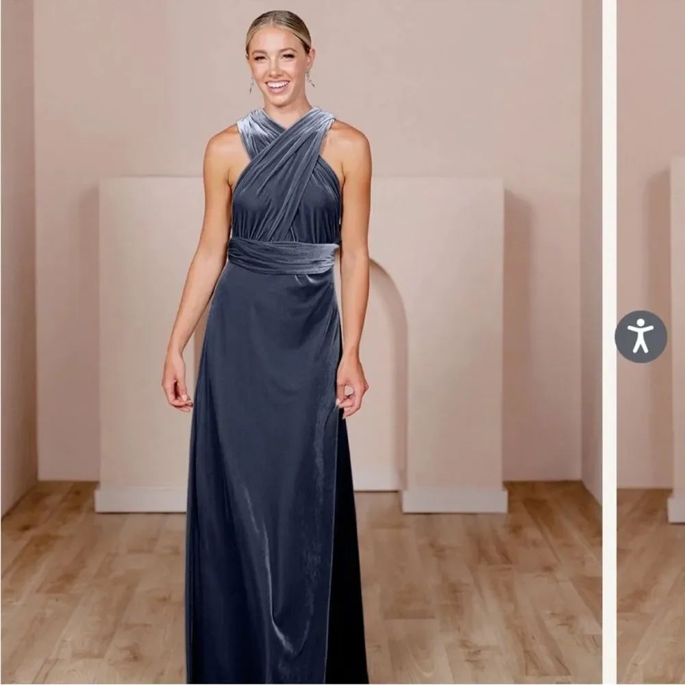 Revelry velvet Micah formal maxi dress